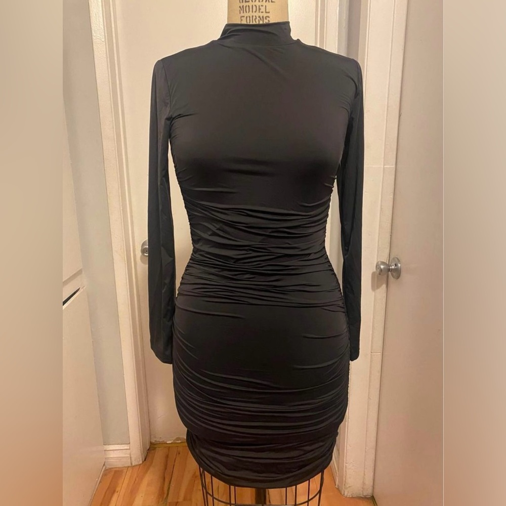 Babaton Black Midi Dress